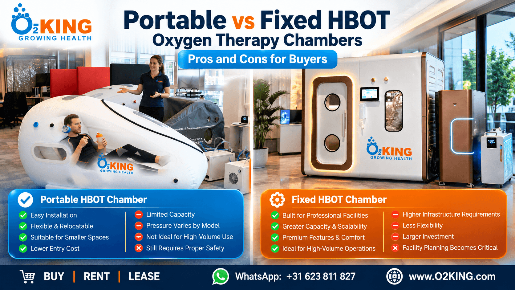Portable vs Fixed HBOT Oxygen Therapy Chambers: Pros and Cons for Buyers
